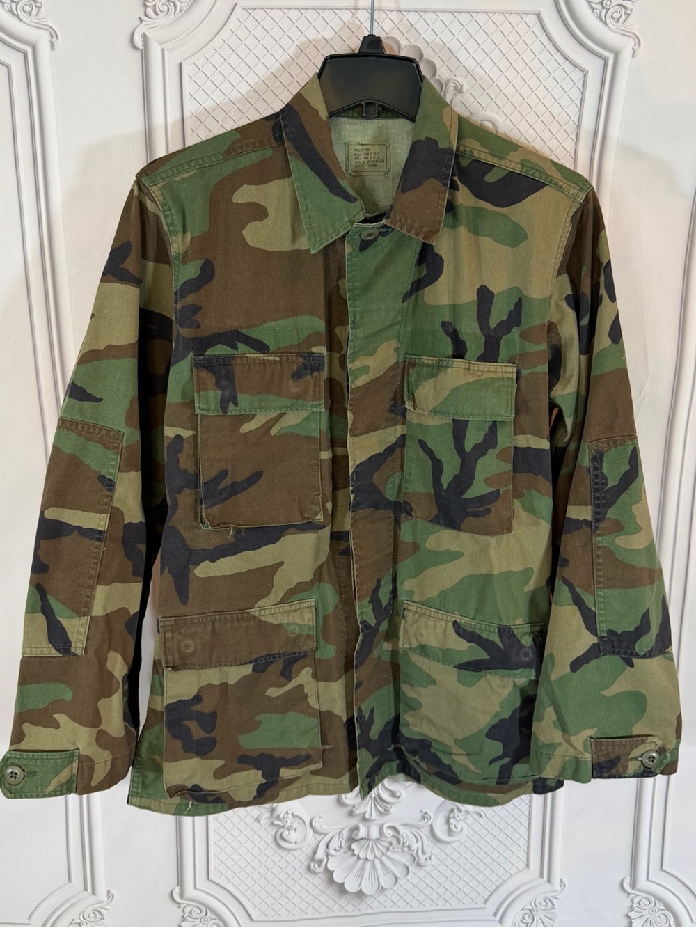 Vintage Military Woodland Camo BDU Field Jacket Small Regular US 80s 90s Utility